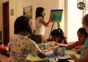 GroupArtCircle kids painting party