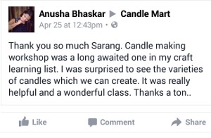 Candle Mart workshop feedback