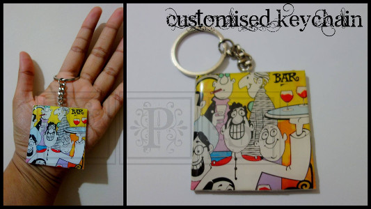 Rock Paper and Scissor - Customised Keychain