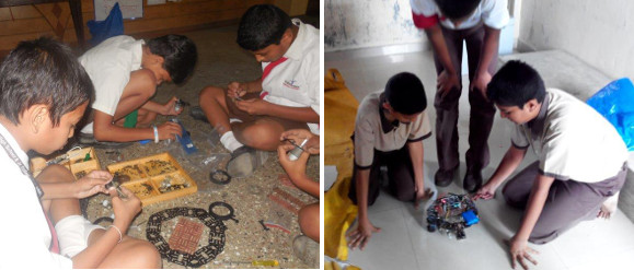 IndiaFIRST™ Robotics Academy - Students have fun building their robot