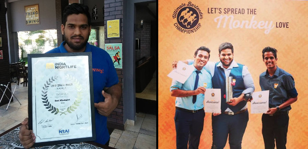 Devi Singh Bhati winning INCA 2017 Best Mixologist of Goa award and Ultimate Bartender Championship by Monkey Shoulder