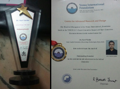 Dr Ravi Varala Venus International Research Foundation Outstanding Scientist Award