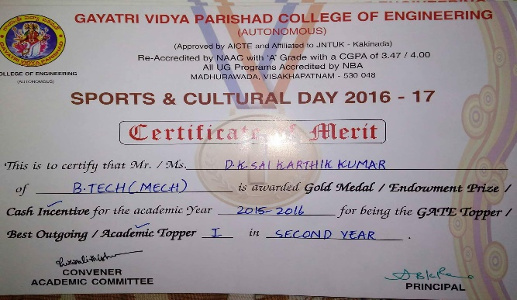 Sai Karthik Kumar Dharanikota - Second Year Award