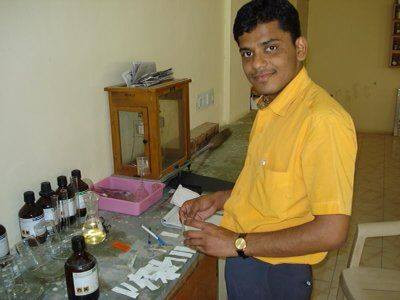 Dr Amit Gangwal Jain during his PhD work