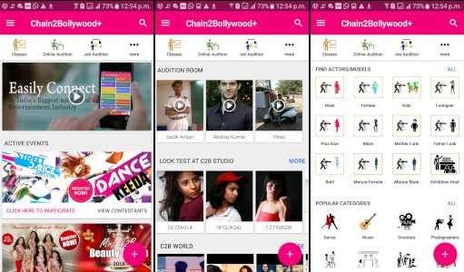 Sonia Gupta -Chain2Bollywood -Mobile App Screens