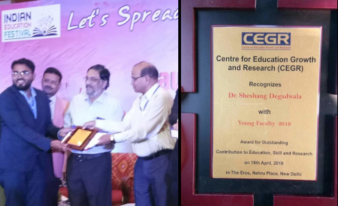 Dr. Sheshang Degadwala - CEGR Young Faculty Award 2019